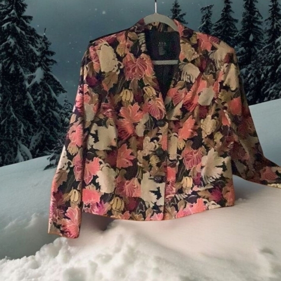 RQT petites fall jacket 10P beautiful colors lined Pink orange gold black - Picture 1 of 14